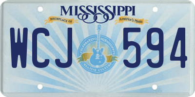 MS license plate WCJ594