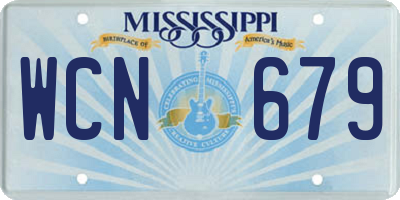 MS license plate WCN679