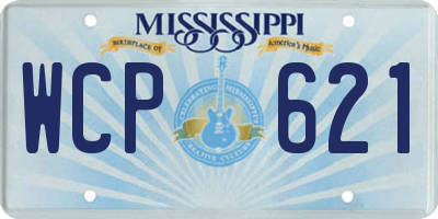 MS license plate WCP621