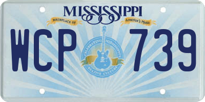 MS license plate WCP739