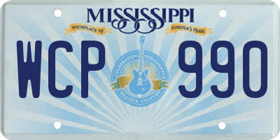 MS license plate WCP990