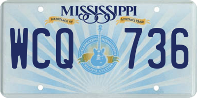 MS license plate WCQ736