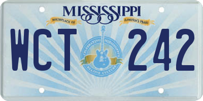 MS license plate WCT242