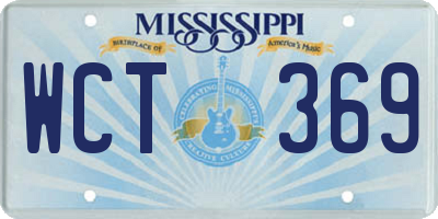 MS license plate WCT369