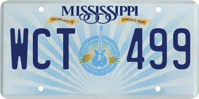 MS license plate WCT499