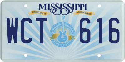 MS license plate WCT616