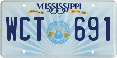 MS license plate WCT691