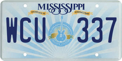 MS license plate WCU337