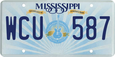 MS license plate WCU587