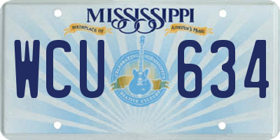 MS license plate WCU634