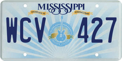 MS license plate WCV427