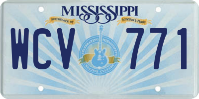 MS license plate WCV771