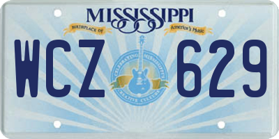 MS license plate WCZ629