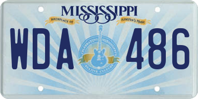 MS license plate WDA486