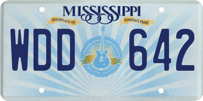 MS license plate WDD642