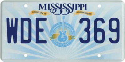 MS license plate WDE369