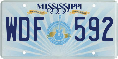 MS license plate WDF592