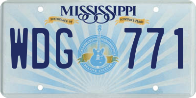 MS license plate WDG771