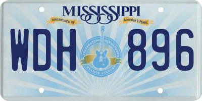 MS license plate WDH896