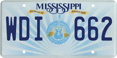 MS license plate WDI662