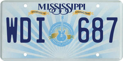MS license plate WDI687