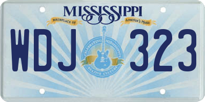 MS license plate WDJ323