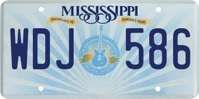MS license plate WDJ586