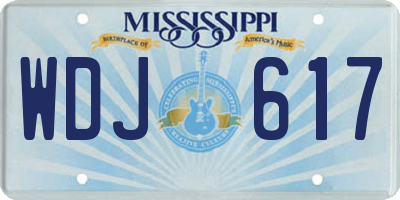 MS license plate WDJ617