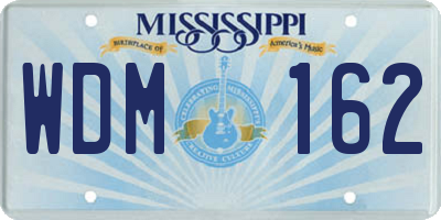 MS license plate WDM162
