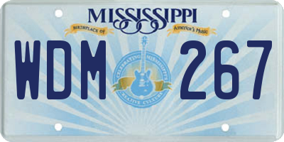 MS license plate WDM267