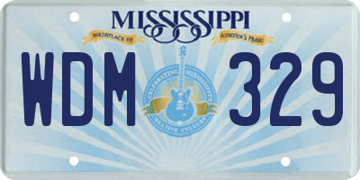 MS license plate WDM329