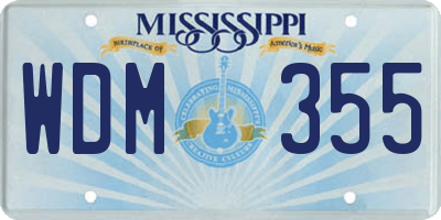 MS license plate WDM355