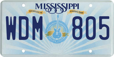 MS license plate WDM805