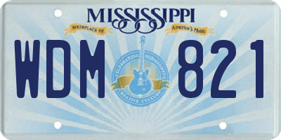 MS license plate WDM821