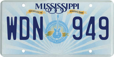 MS license plate WDN949