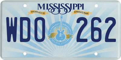 MS license plate WDO262