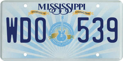 MS license plate WDO539