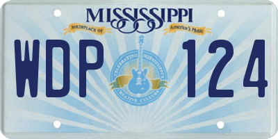 MS license plate WDP124
