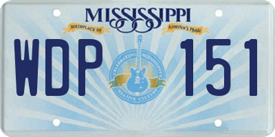 MS license plate WDP151