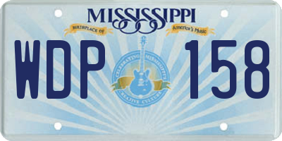 MS license plate WDP158
