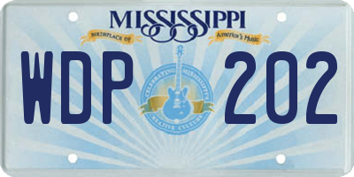 MS license plate WDP202