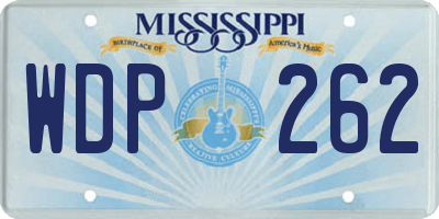 MS license plate WDP262