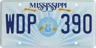 MS license plate WDP390