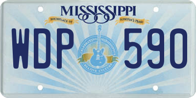 MS license plate WDP590