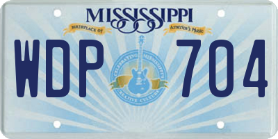 MS license plate WDP704