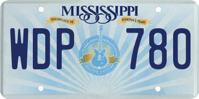 MS license plate WDP780