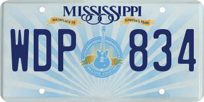 MS license plate WDP834