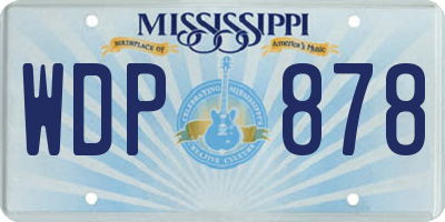 MS license plate WDP878