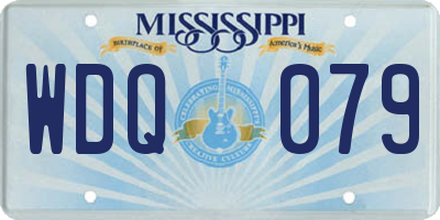MS license plate WDQ079