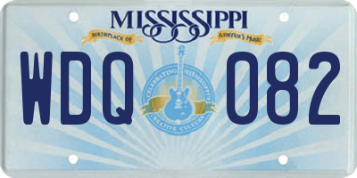 MS license plate WDQ082